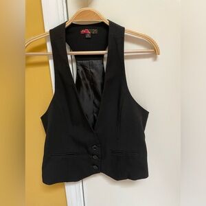 Forever21 Black Whimsigoth Steam Punk Dark Academia Wednesday Vest Medium M